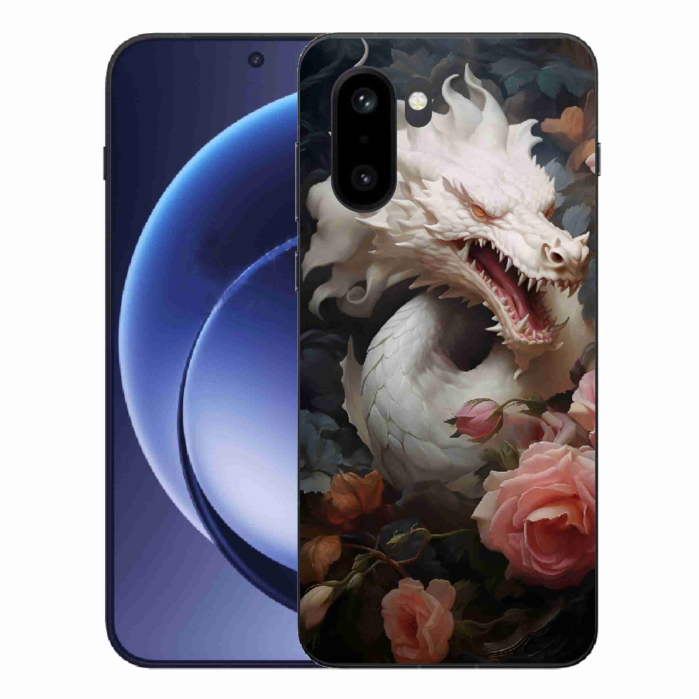 Gélový kryt mmCase na One Plus 15R - biely drak
