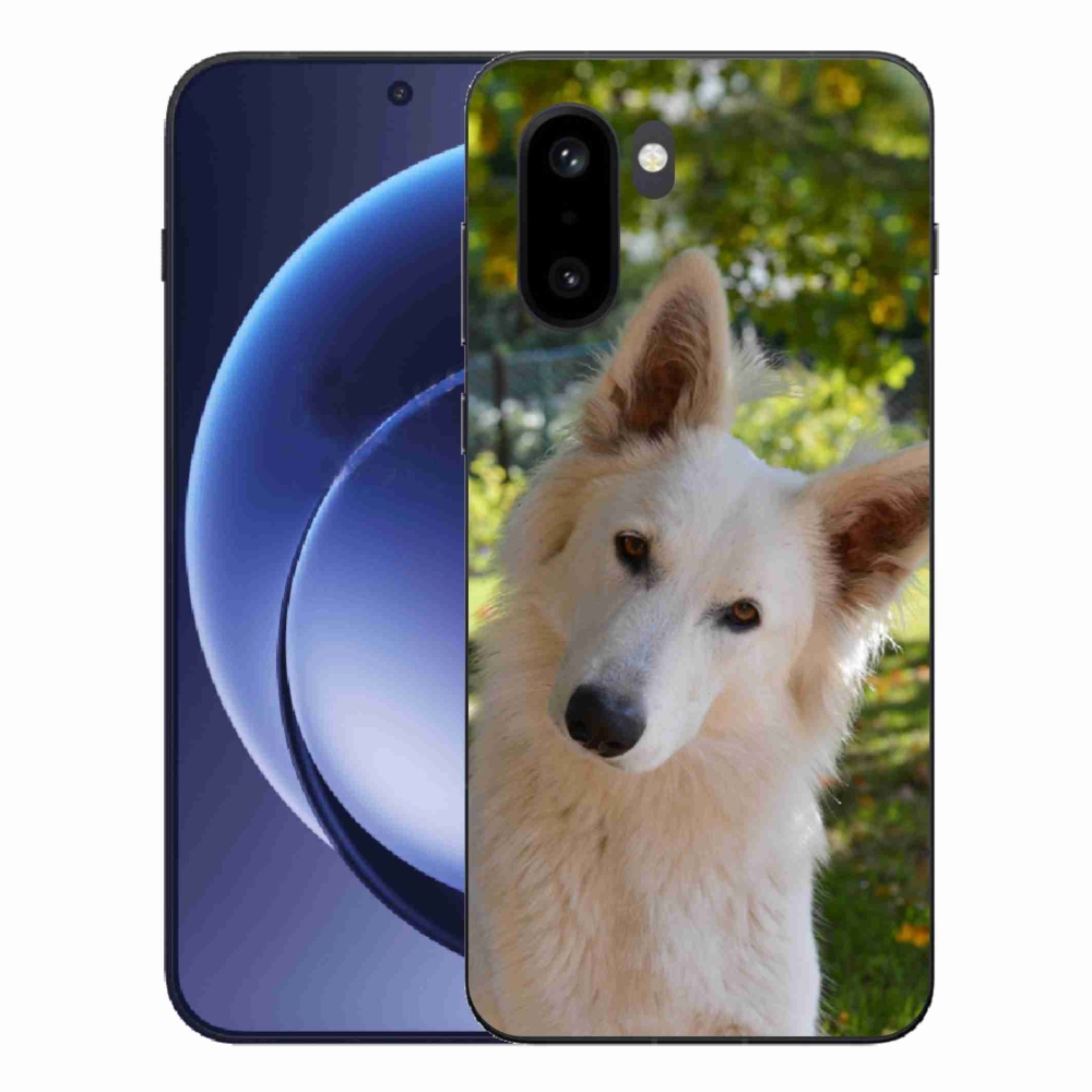 Gélový kryt mmCase na One Plus 15R - biely švajčiarsky ovčiak 1
