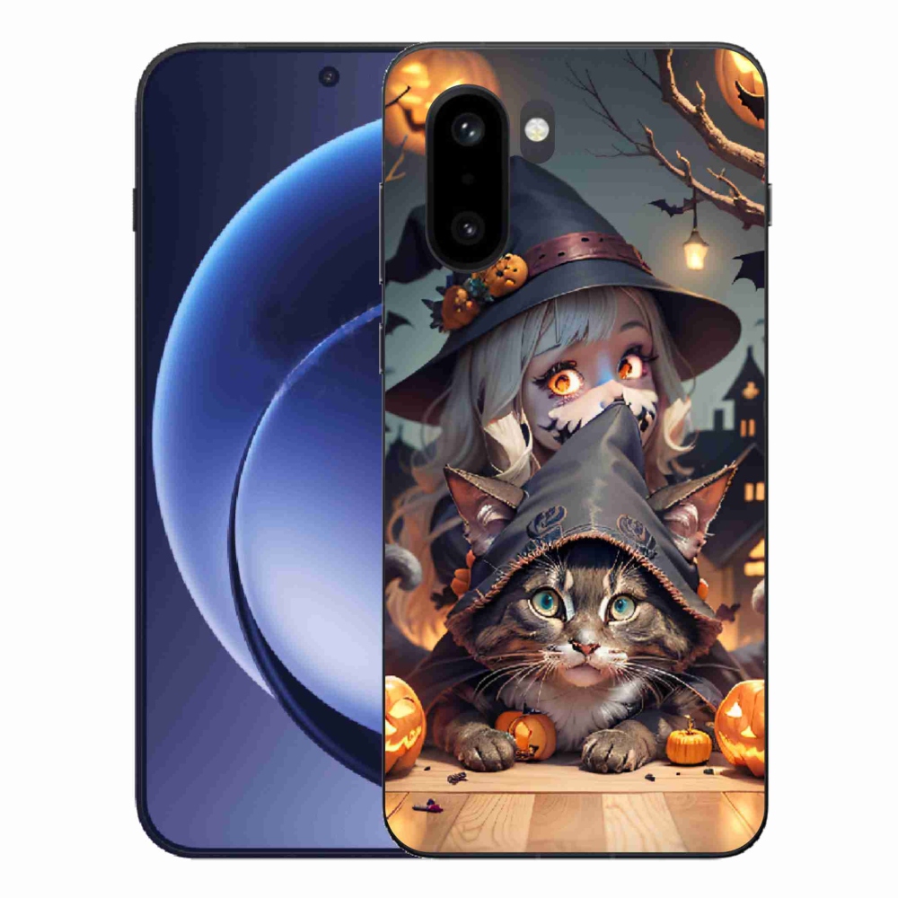 Gélový kryt mmCase na One Plus 15R - čarodejnica s mačkou