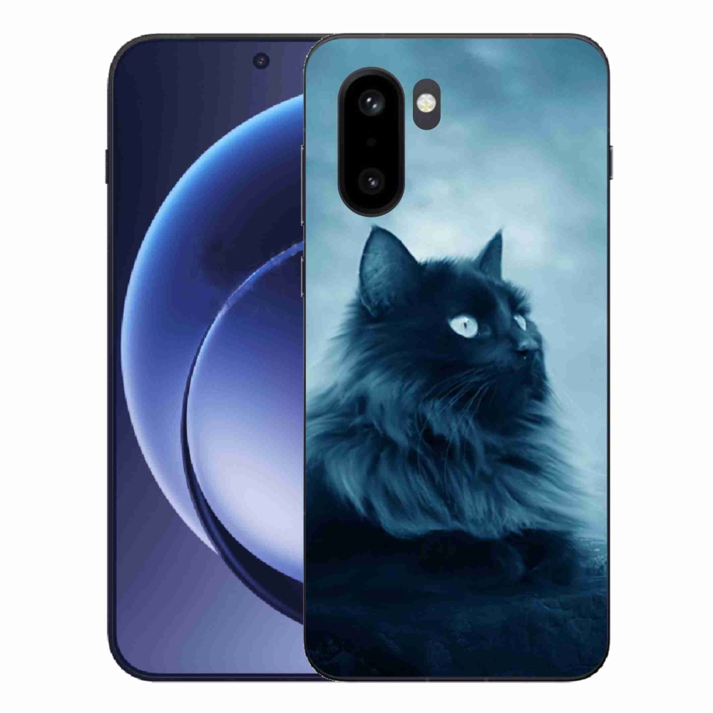 Gélový kryt mmCase na One Plus 15R - čierna mačka 1