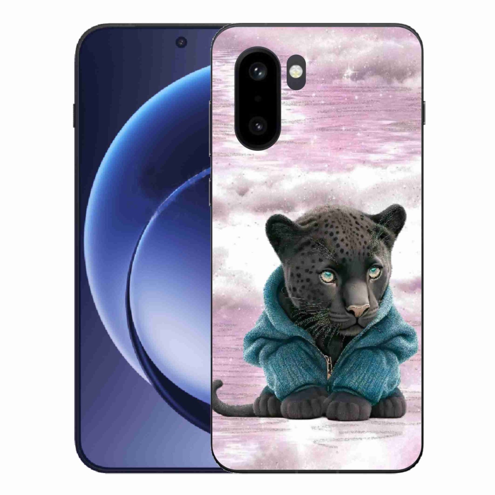 Gélový kryt mmCase na One Plus 15R - čierny panter vo svetri