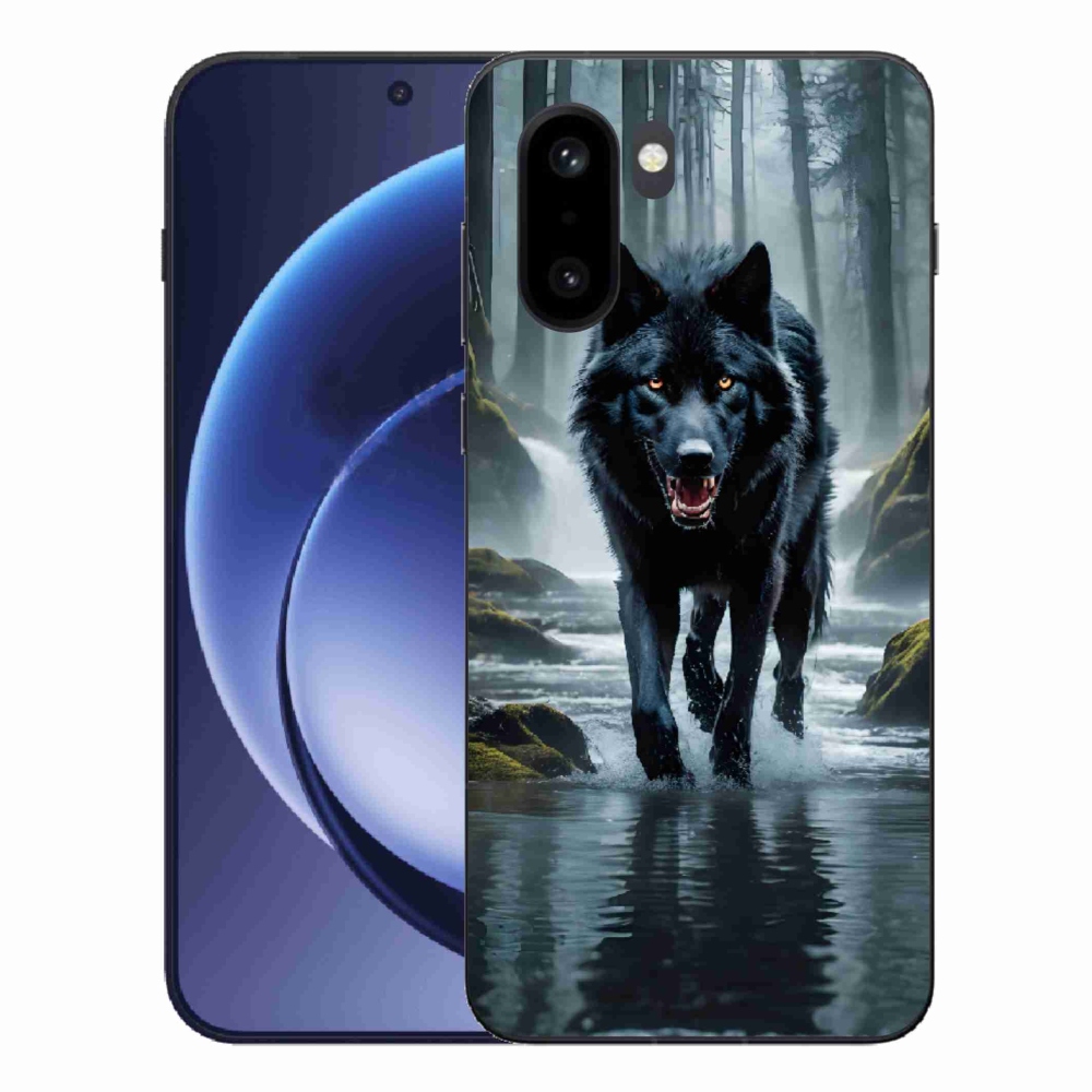 Gélový kryt mmCase na One Plus 15R - čierny vlk
