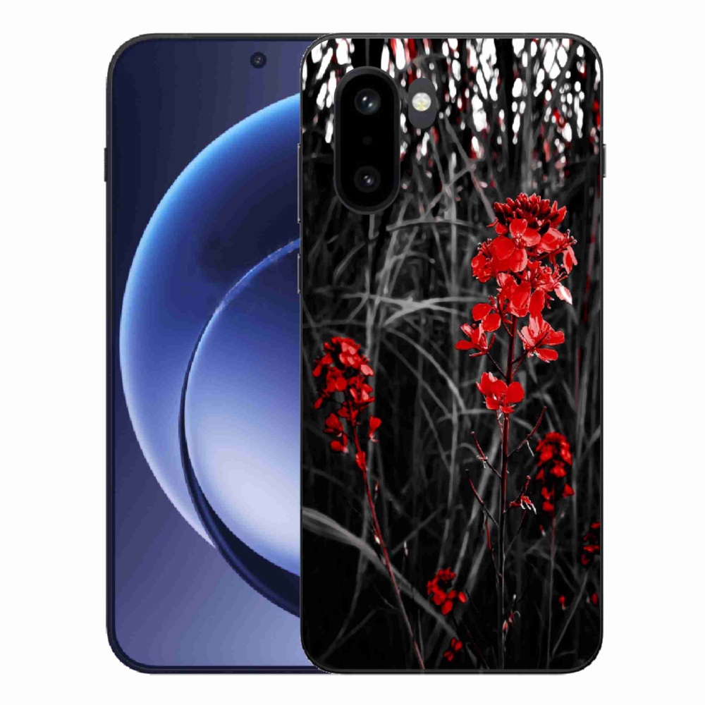 Gélový kryt mmCase na One Plus 15R - červená rastlina