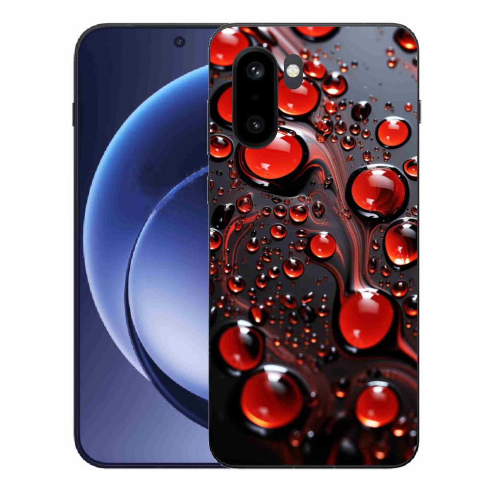 Gélový kryt mmCase na One Plus 15R - červené kvapky 2