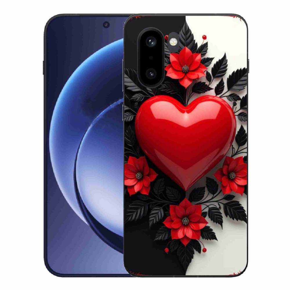 Gélový kryt mmCase na One Plus 15R - červené srdce