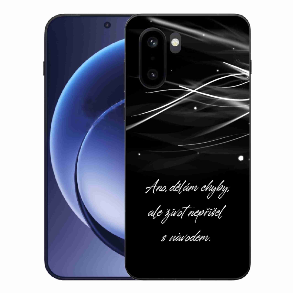 Gélový kryt mmCase na One Plus 15R - citát čierne pozadie