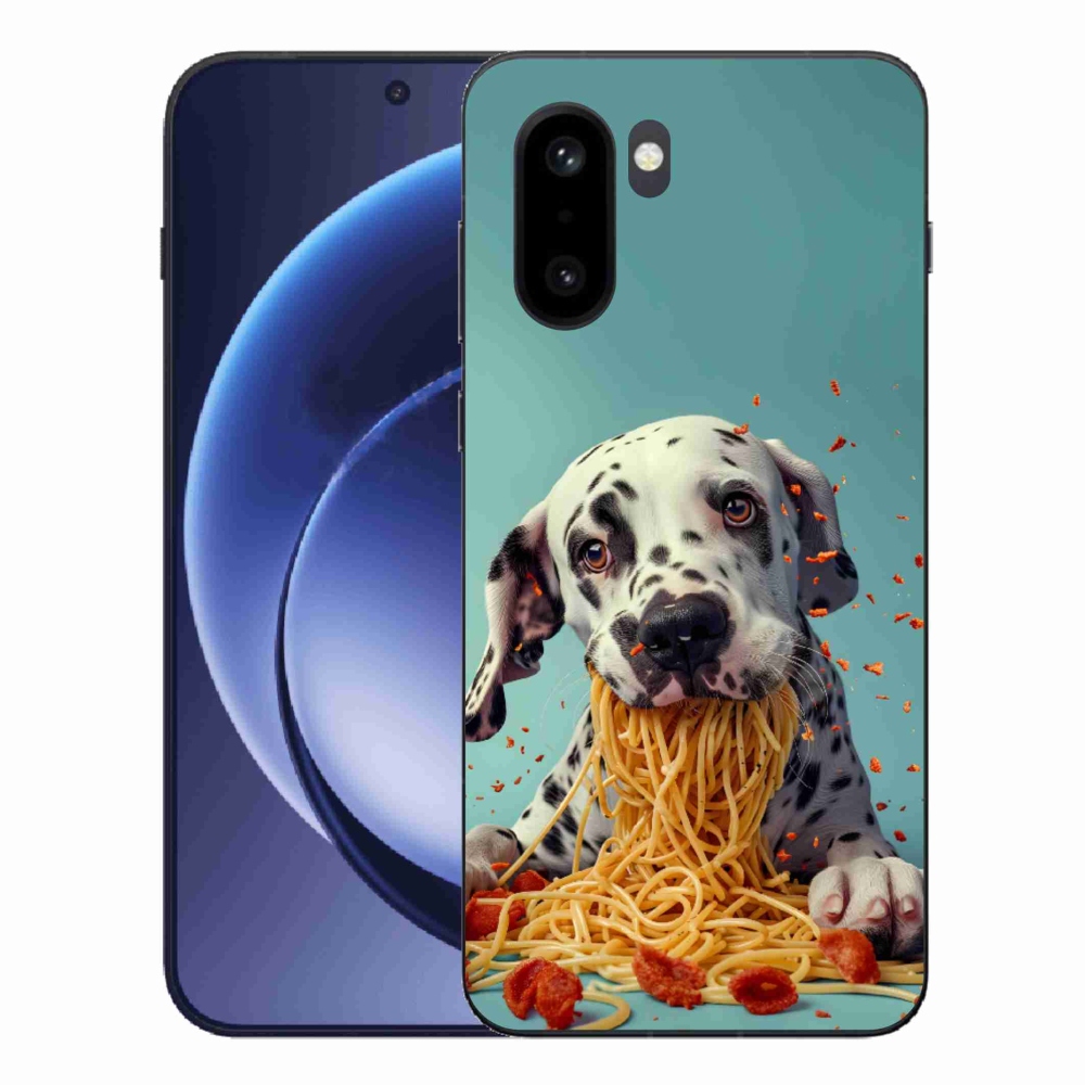 Gélový kryt mmCase na One Plus 15R - dalmatín a špagety