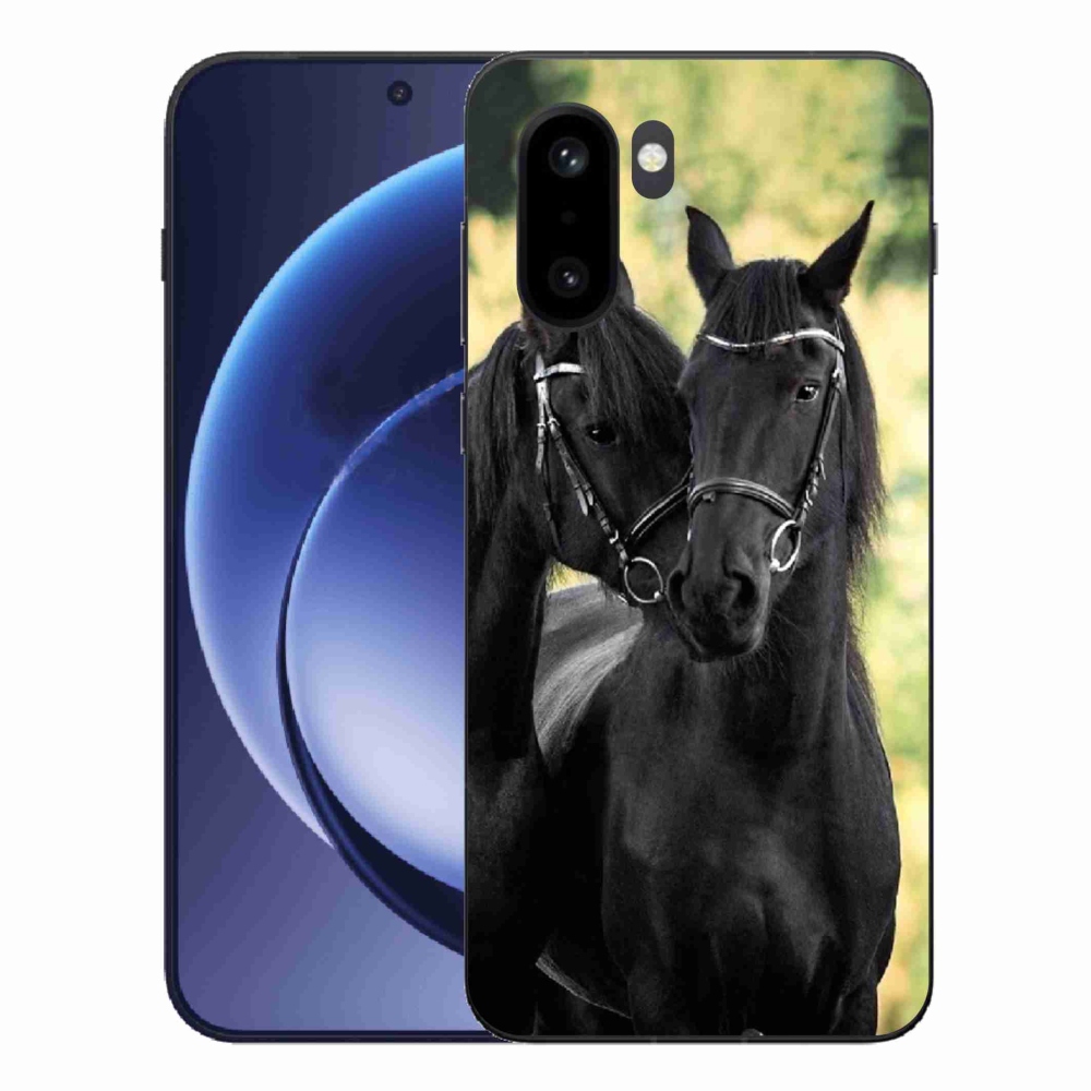 Gélový kryt mmCase na One Plus 15R - dva čierne kone