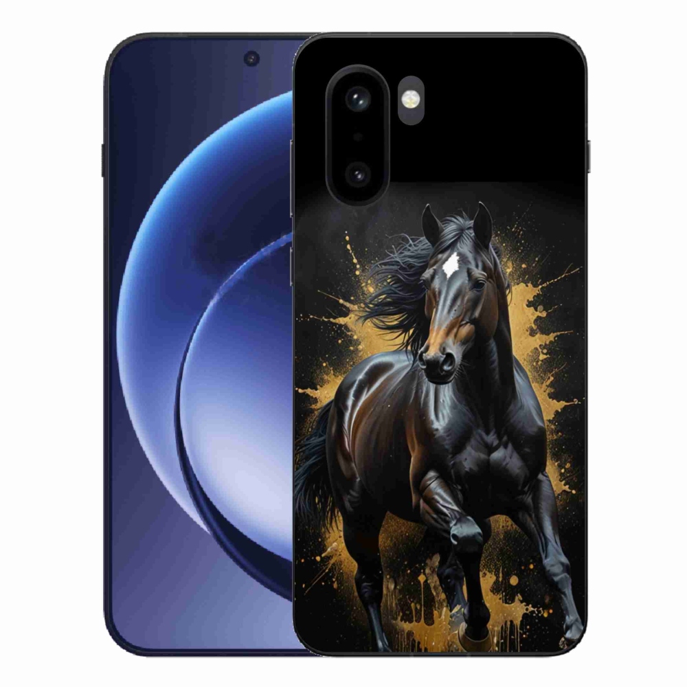 Gélový kryt mmCase na One Plus 15R - elegantný čierny žrebec