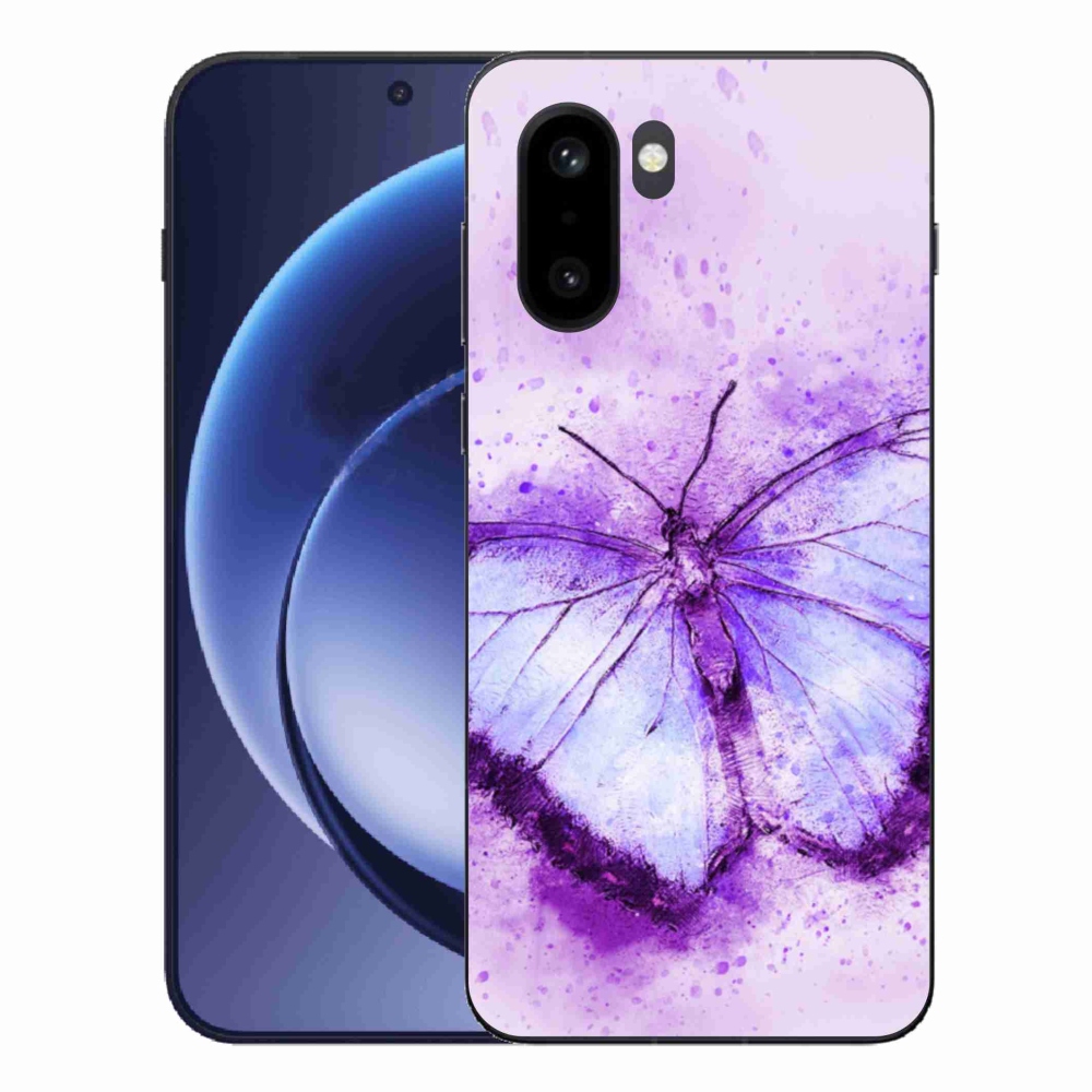 Gélový kryt mmCase na One Plus 15R - fialový motýľ