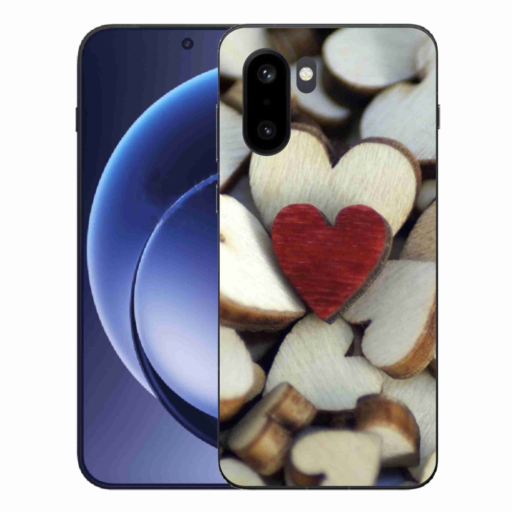 Gélový kryt mmCase na One Plus 15R - gravírované červené srdce