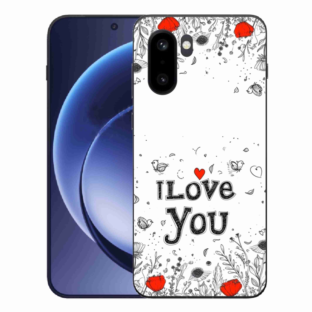 Gélový kryt mmCase na One Plus 15R - I love you biele pozadie
