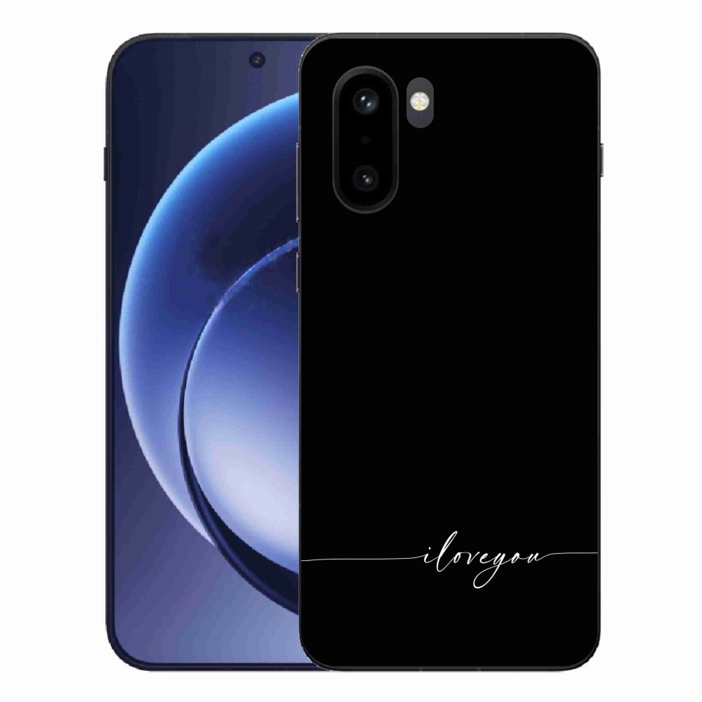 Gélový kryt mmCase na One Plus 15R - I love you čierne pozadie
