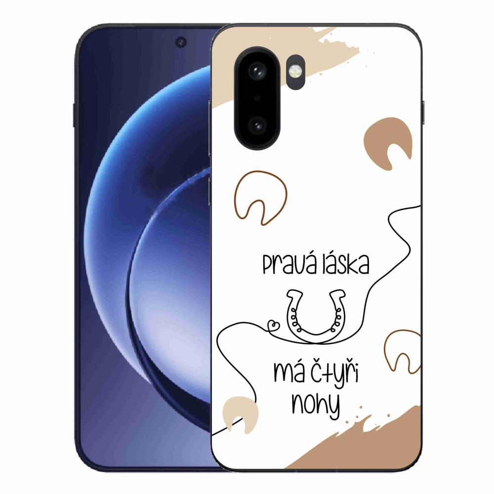 Gélový kryt mmCase na One Plus 15R - konský motív biele pozadie