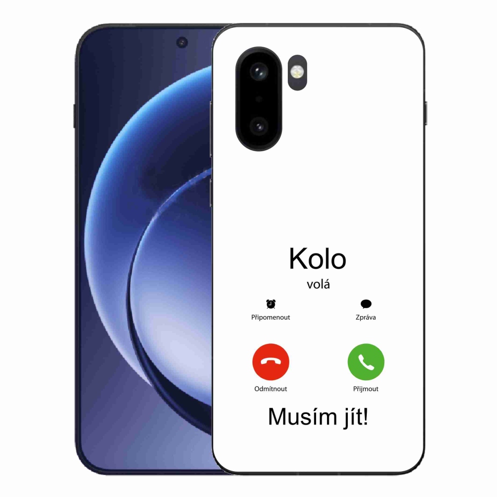 Gélový kryt mmCase na One Plus 15R - koleso volá biele pozadie