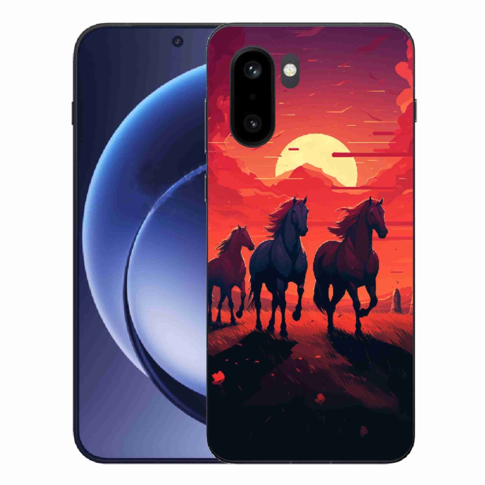 Gélový kryt mmCase na One Plus 15R - kone a západ slnka