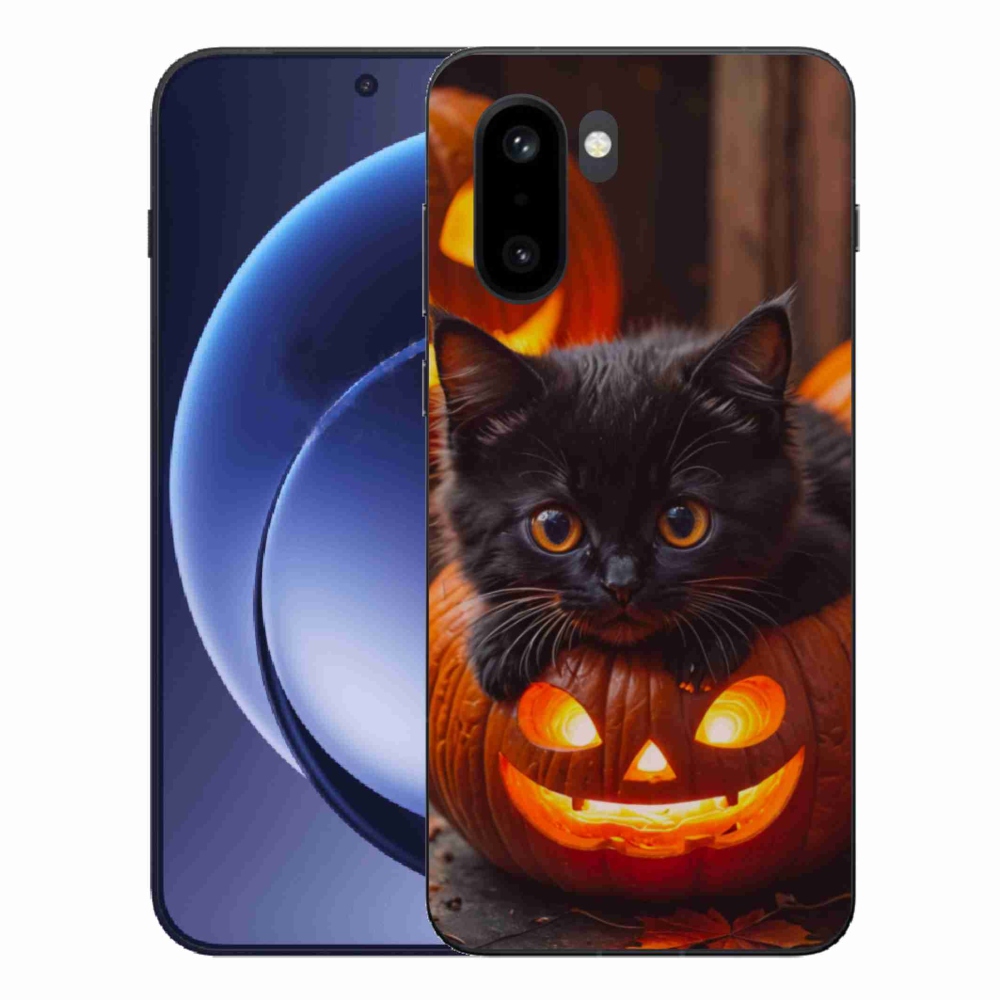 Gélový kryt mmCase na One Plus 15R - mačiatko a tekvica