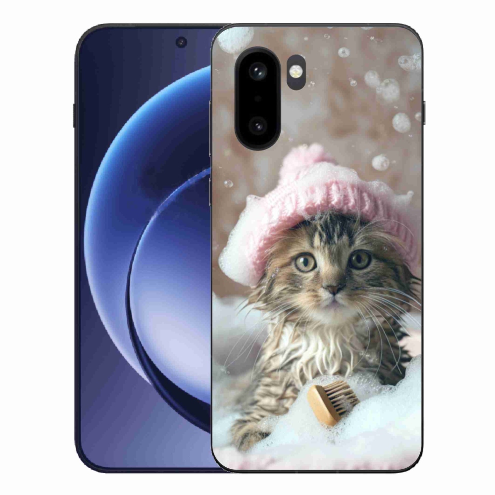 Gélový kryt mmCase na One Plus 15R - mačiatko a kúpeľ