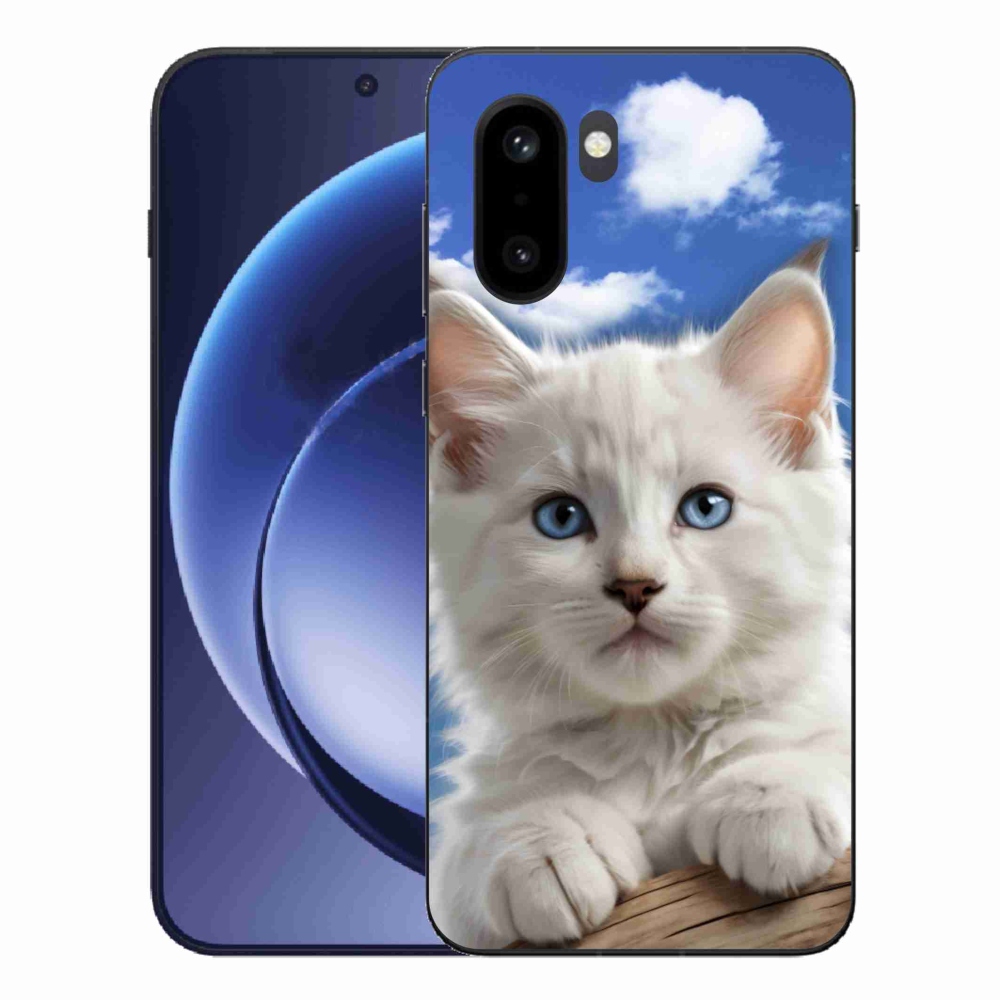 Gélový kryt mmCase na One Plus 15R - mačiatko a oblaky