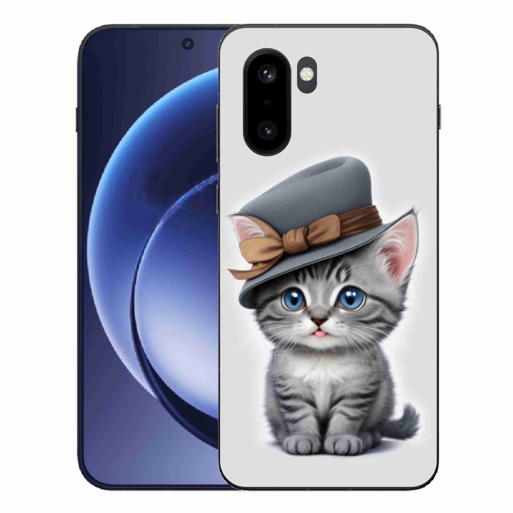 Gélový kryt mmCase na One Plus 15R - mačiatko s klobúkom