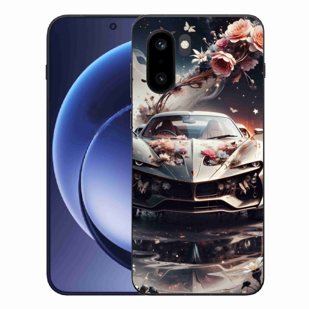 Gélový kryt mmCase na One Plus 15R - kvetinový športový automobil