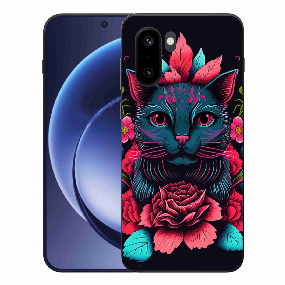 Gélový kryt mmCase na One Plus 15R - kvety a mačka