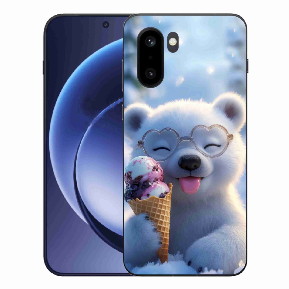 Gélový kryt mmCase na One Plus 15R - medvedík so zmrzlinou