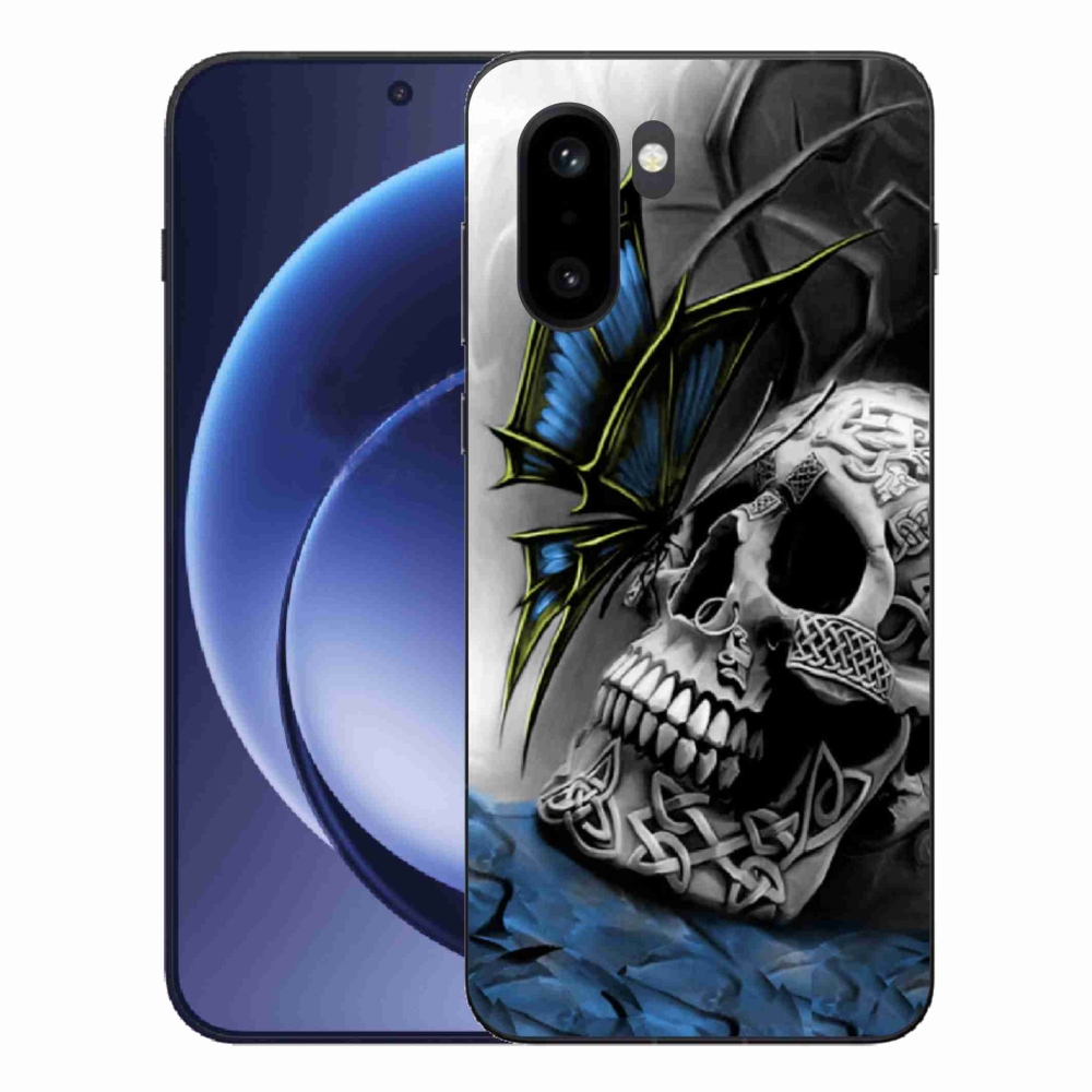 Gélový kryt mmCase na One Plus 15R - motýľ a lebka