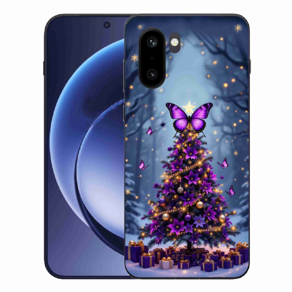 Gélový kryt mmCase na One Plus 15R - motýlí vianočný stromček