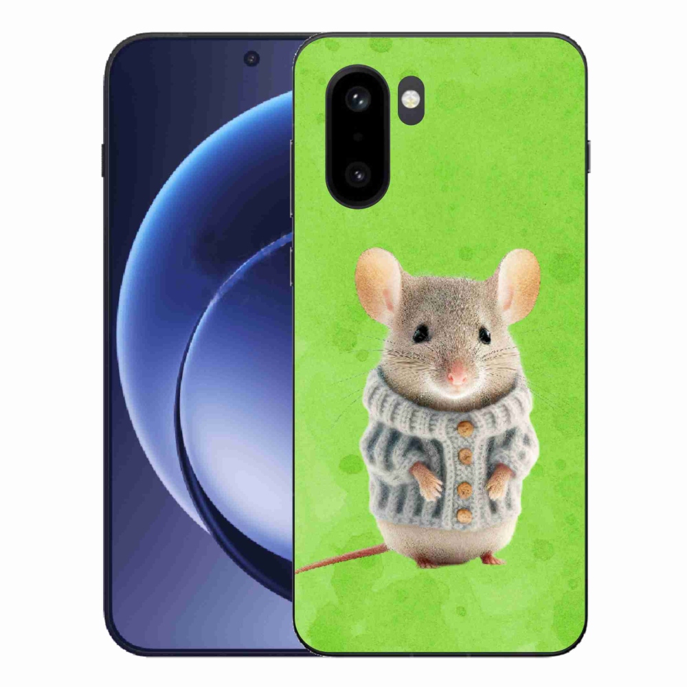Gélový kryt mmCase na One Plus 15R - myška vo svetri