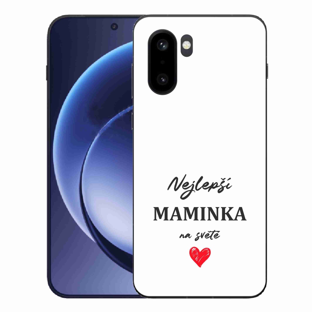 Gélový kryt mmCase na One Plus 15R - najlepšia mamička 1 biele pozadie