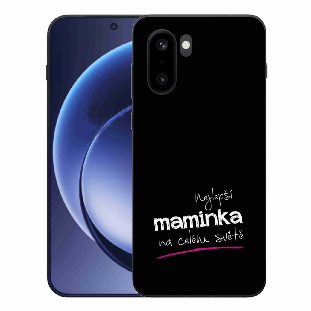 Gélový kryt mmCase na One Plus 15R - najlepšia mamička 4 čierne pozadie
