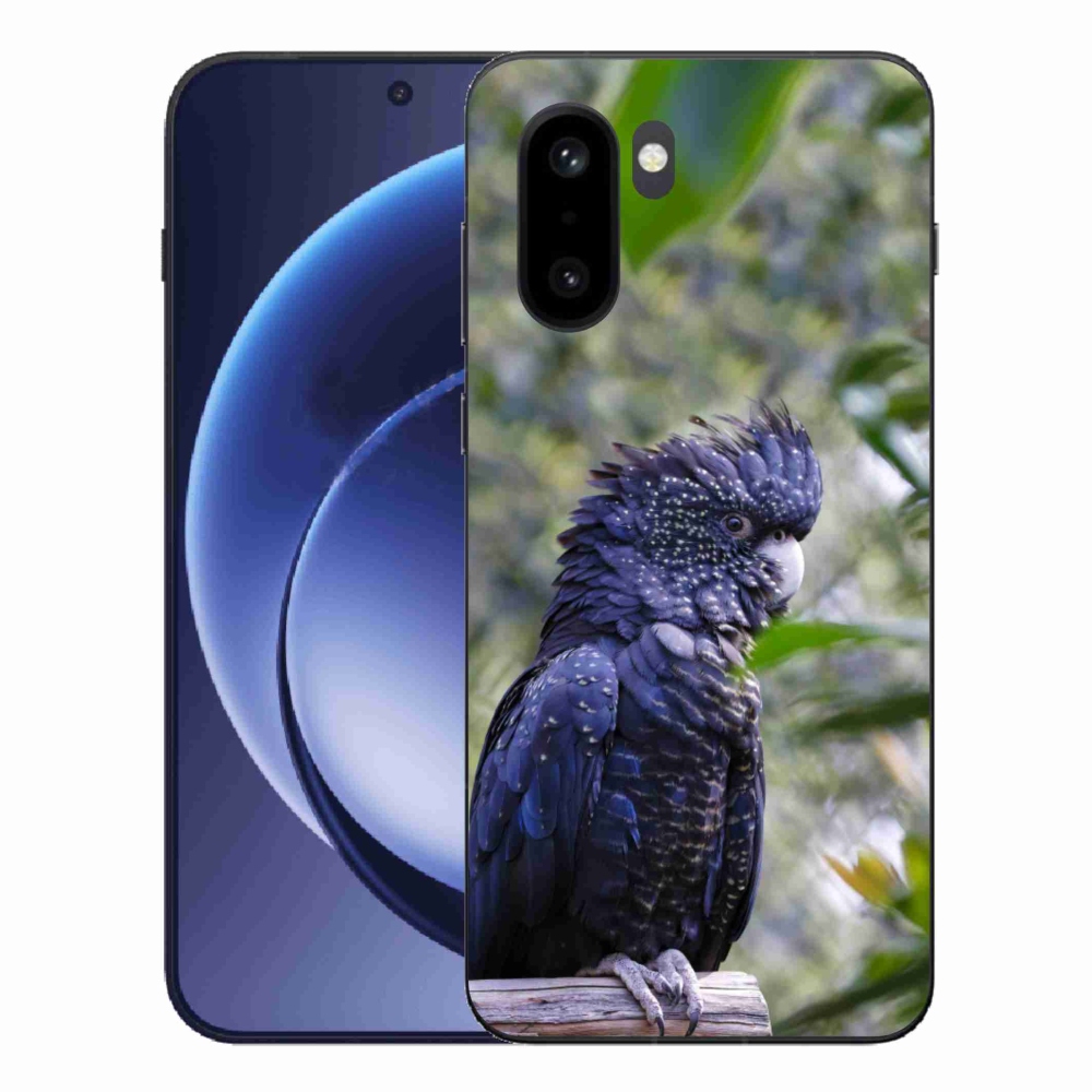 Gélový kryt mmCase na One Plus 15R - papagáj kakadu čierny
