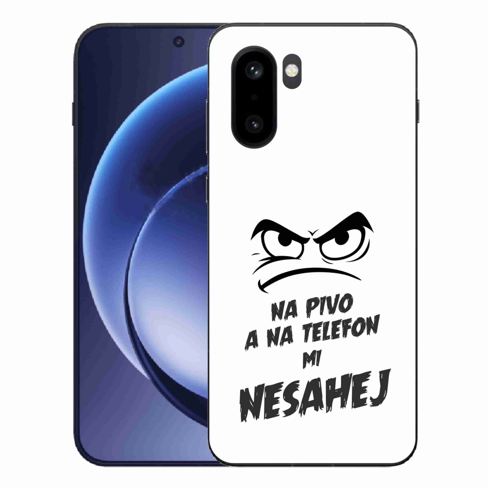 Gélový kryt mmCase na One Plus 15R - pivný motív 2 biele pozadie
