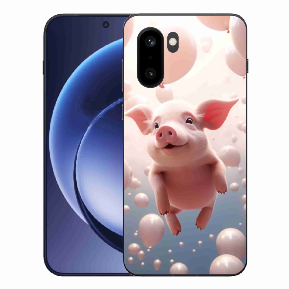Gélový kryt mmCase na One Plus 15R - prasiatko s balónikmi