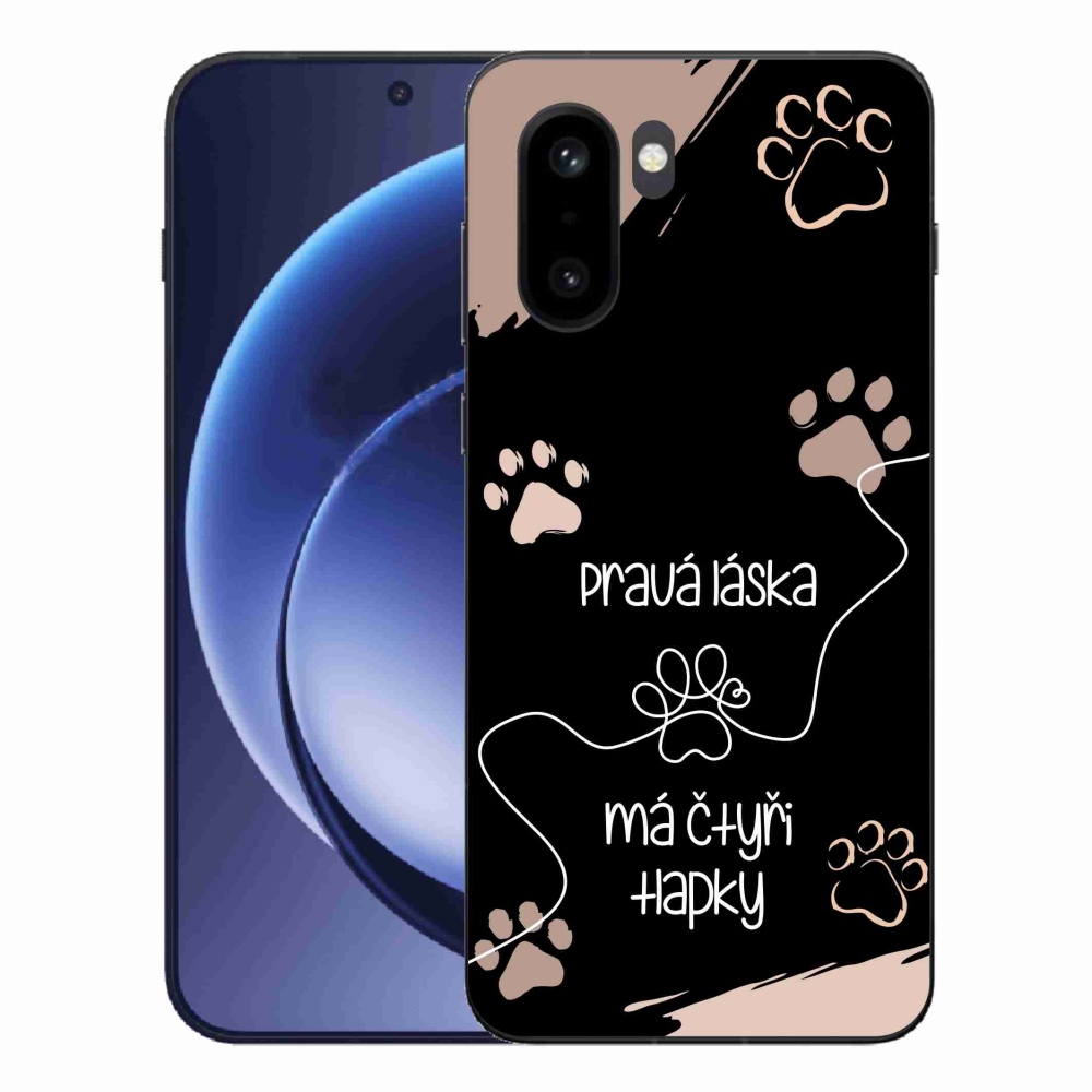 Gélový kryt mmCase na One Plus 15R - psí motív 1 čierne pozadie