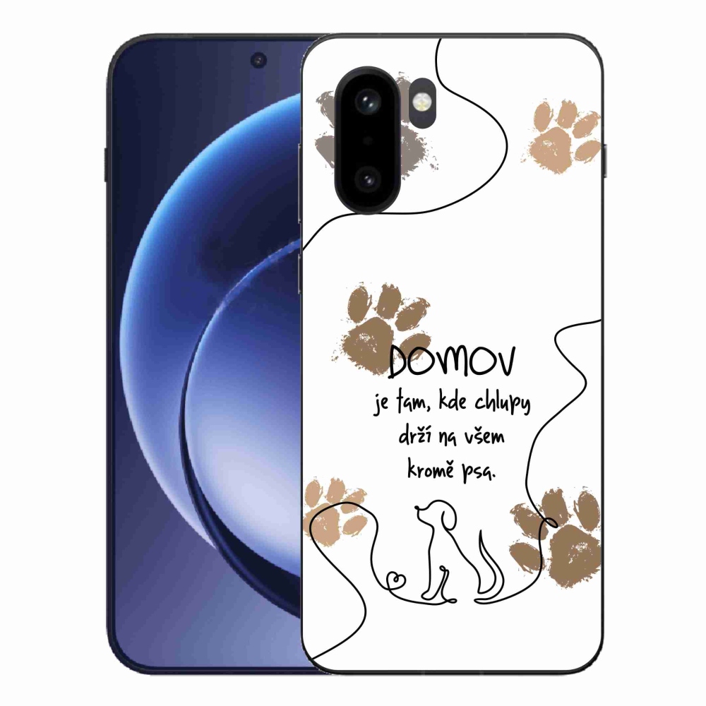 Gélový kryt mmCase na One Plus 15R - psí motív biele pozadie