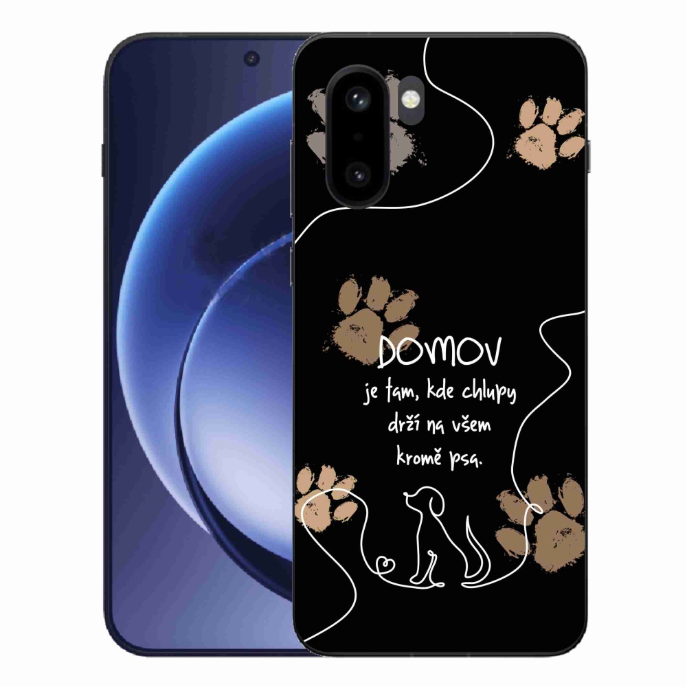 Gélový kryt mmCase na One Plus 15R - psí motív čierne pozadie