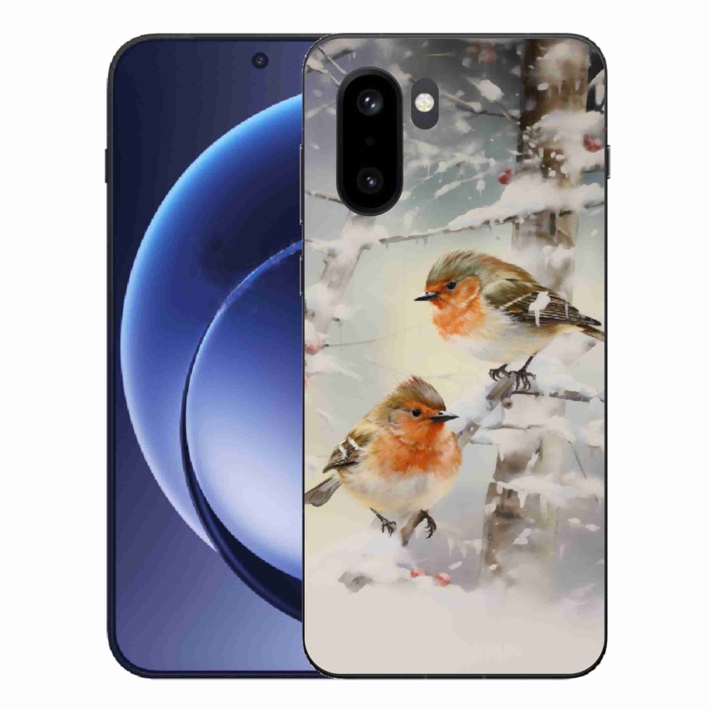 Gélový kryt mmCase na One Plus 15R - vtáčiky v zime