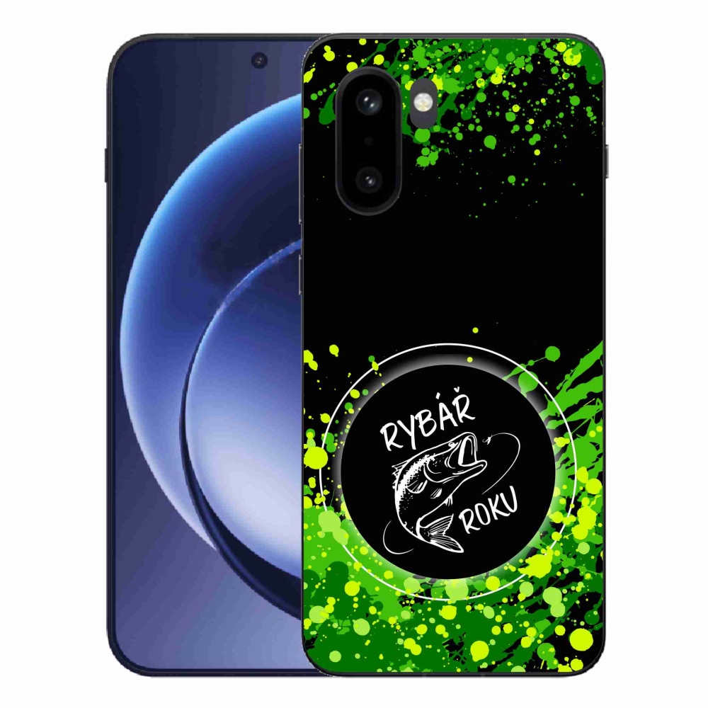 Gélový kryt mmCase na One Plus 15R - rybár roku čierne pozadie