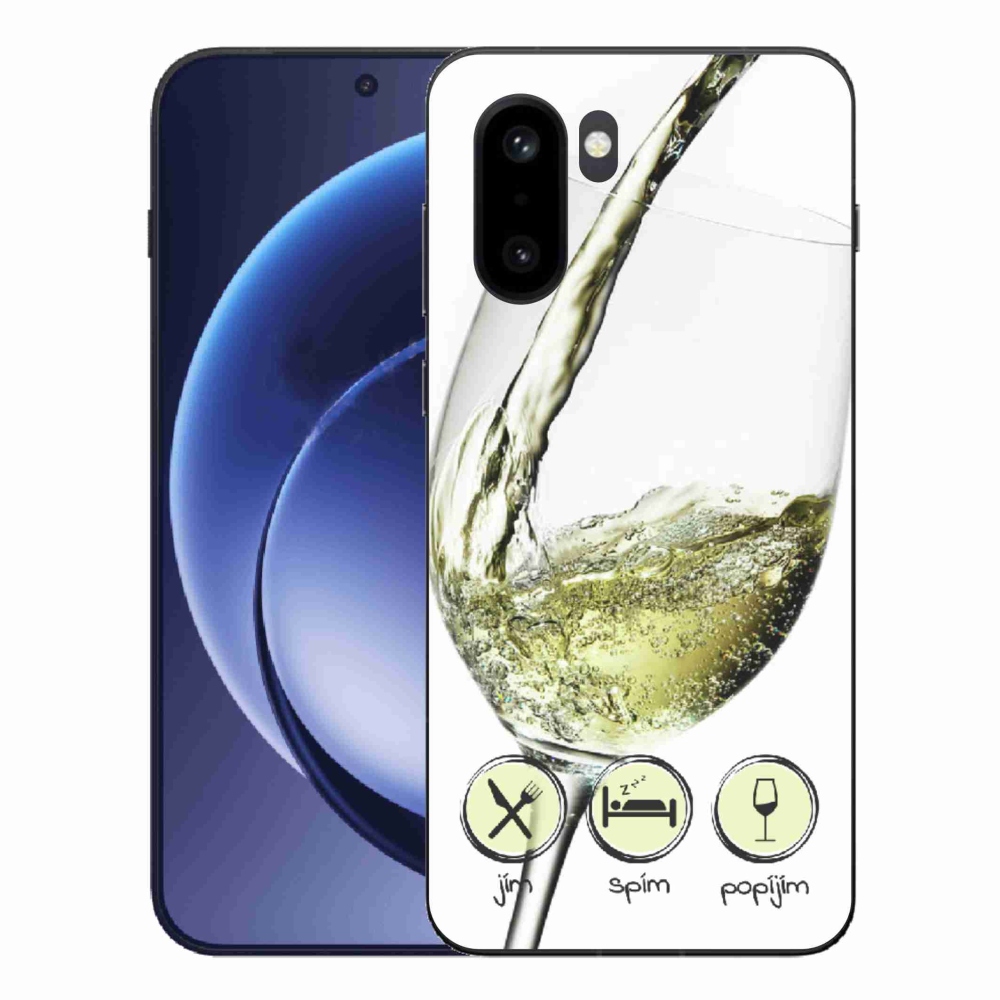 Gélový kryt mmCase na One Plus 15R - pohár vína bielej