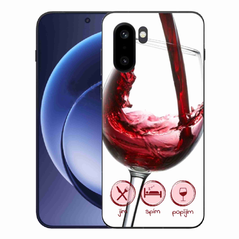 Gélový kryt mmCase na One Plus 15R - pohár vína červené