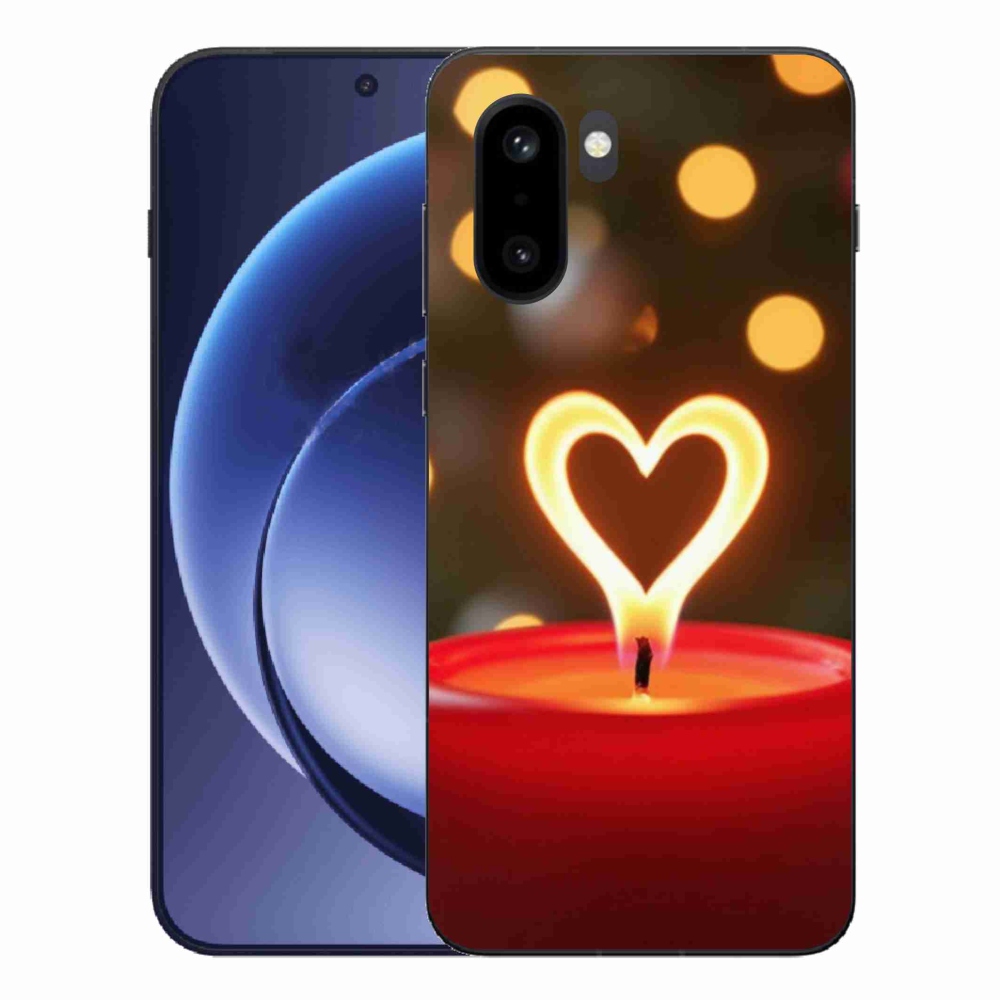 Gélový kryt mmCase na One Plus 15R - srdce z plameňa