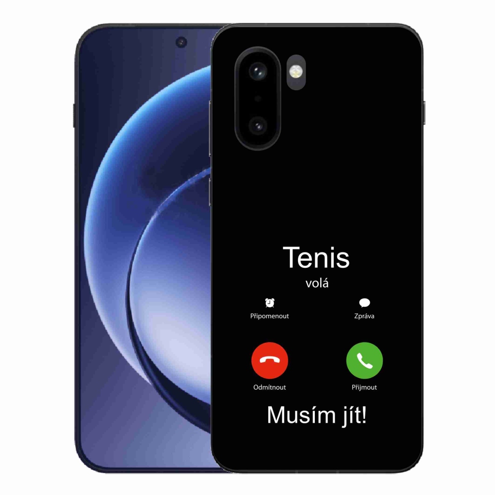 Gélový kryt mmCase na One Plus 15R - tenis volá čierne pozadie