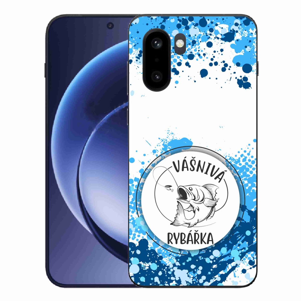 Gélový kryt mmCase na One Plus 15R - vášnivá rybárka biele pozadie