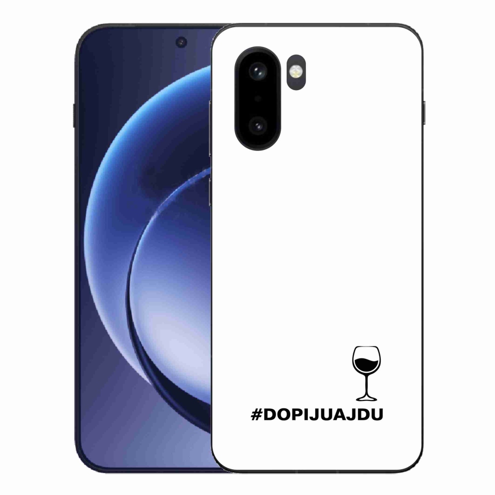 Gélový kryt mmCase na One Plus 15R - vínny motív biele pozadie