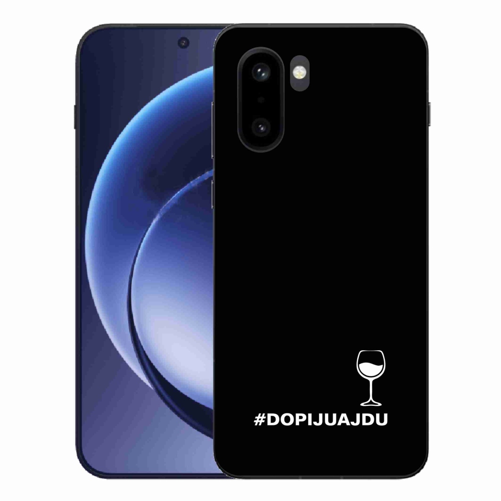 Gélový kryt mmCase na One Plus 15R - vínny motív čierne pozadie