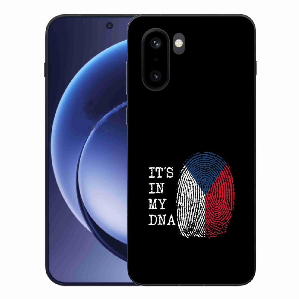 Gélový kryt mmCase na One Plus 15R - vlajka odtlačok prsta čierne pozadie