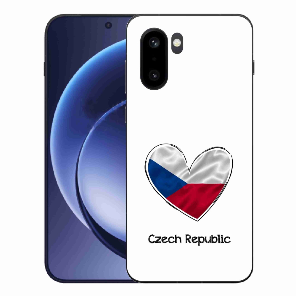 Gélový kryt mmCase na One Plus 15R - vlajka srdca biele pozadie