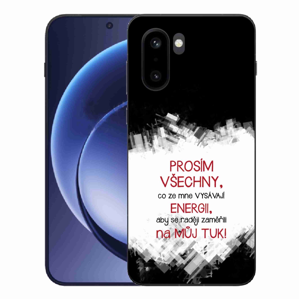 Gélový kryt mmCase na One Plus 15R - vtipný text 1 červený